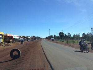 The main road in Soy, Kenya.