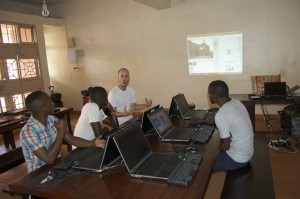 Thanks James for the projector, and laptops!