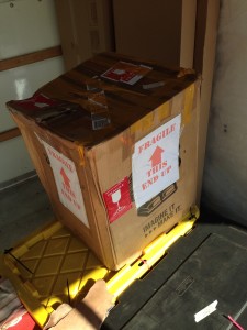 After the palette arrived from Uganda, I was really terrified that the X-Carve (in the black trunk) would be trashed, since everything was a mess.